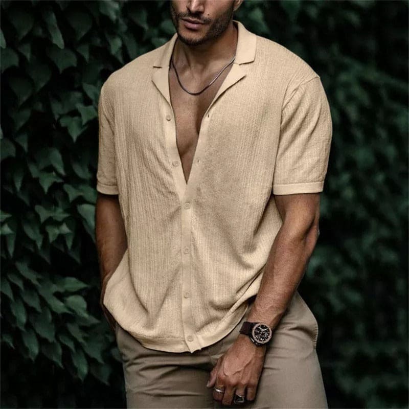 Mattis - Herren Freizeithemd Beige