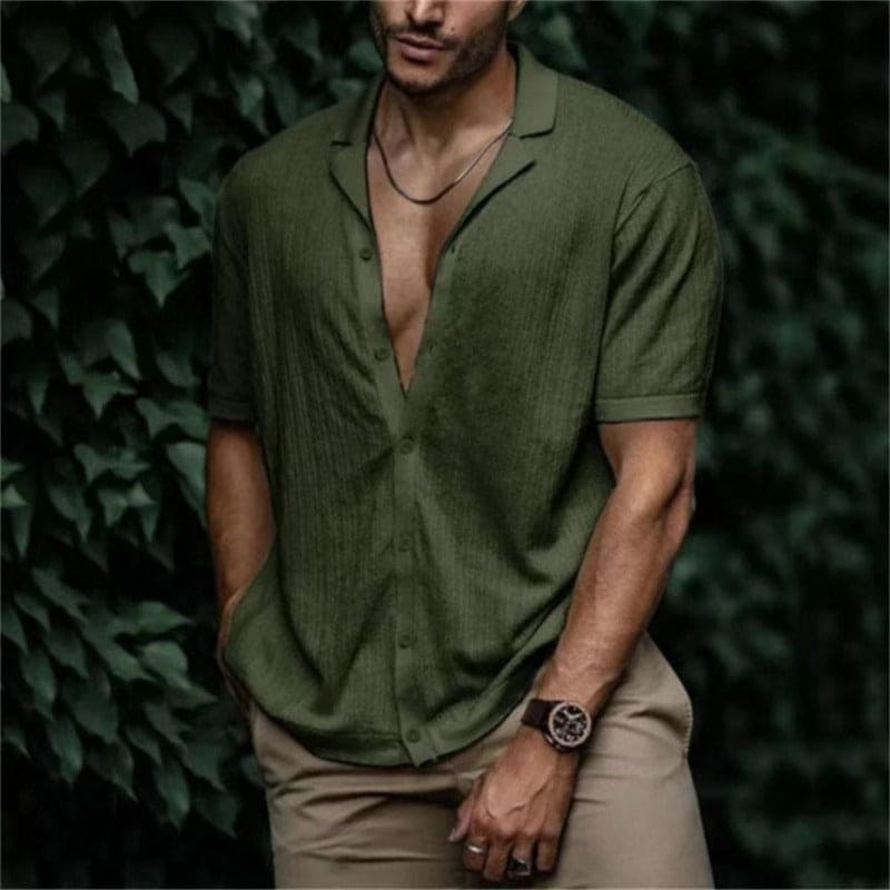 Mattis - Herren Freizeithemd grun