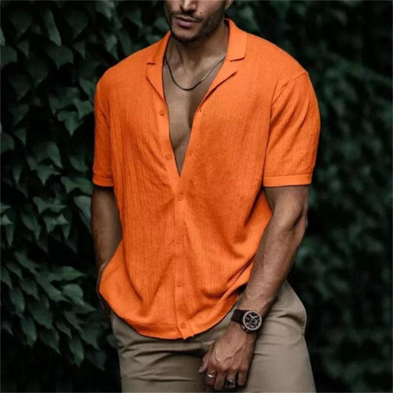 Mattis - Herren Freizeithemd orange
