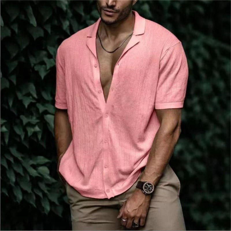 Mattis - Herren Freizeithemd rosa