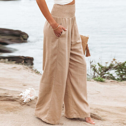 Melinda- Weite Bequeme und leichte Hose Beige