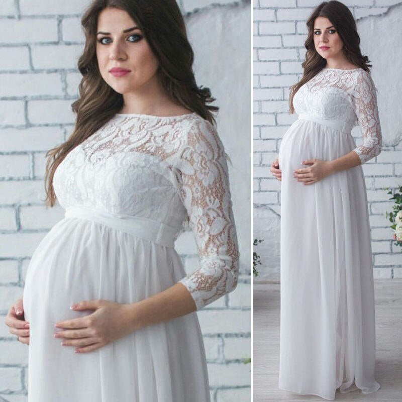 MomToBe - Spitze Schwangerschafts-Fotokleid