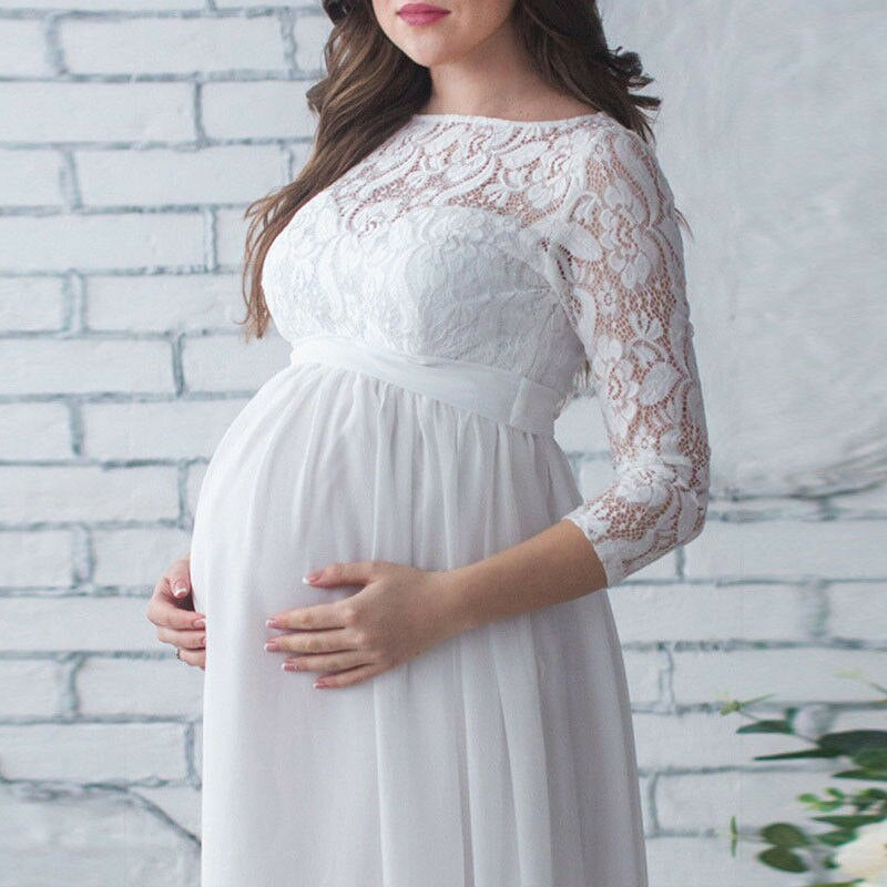 MomToBe - Spitze Schwangerschafts-Fotokleid
