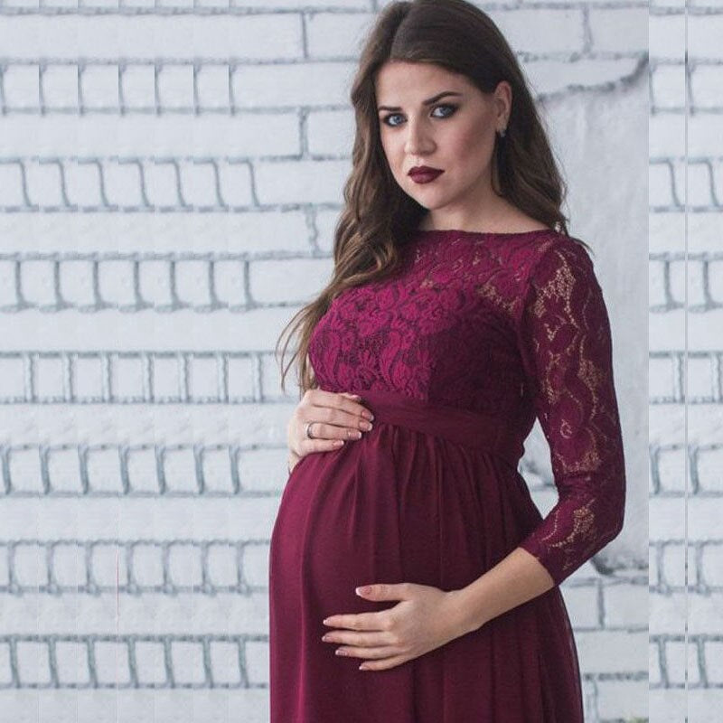 MomToBe - Spitze Schwangerschafts-Fotokleid