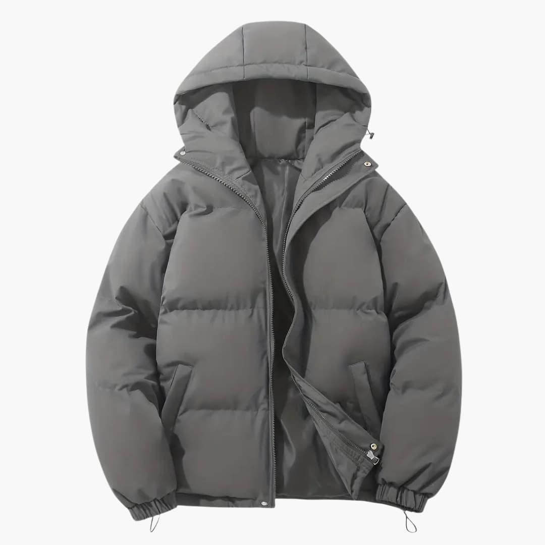 Moritz - Winterjacke Damen Kapuzenjacke Elegant und Warm Dunkelgrau