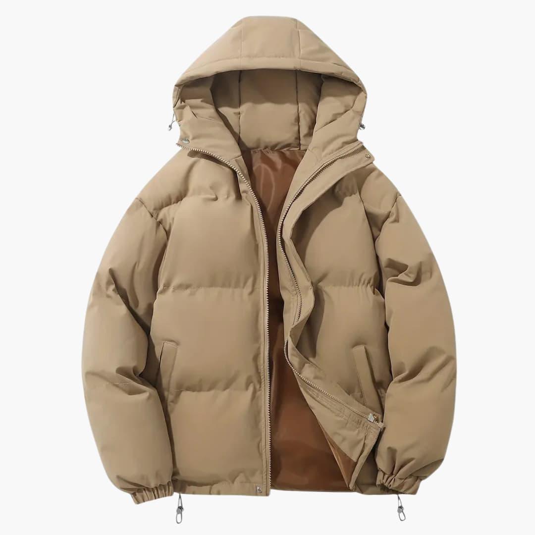 Moritz - Winterjacke Damen Kapuzenjacke Elegant und Warm Khaki
