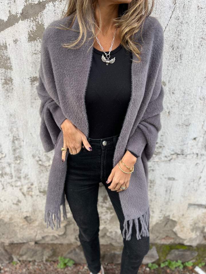 Naira - Eleganter Damenmantel Grau