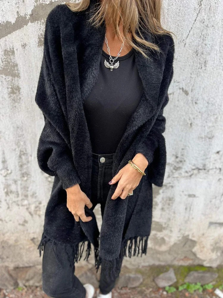 Naira - Eleganter Damenmantel Schwarz