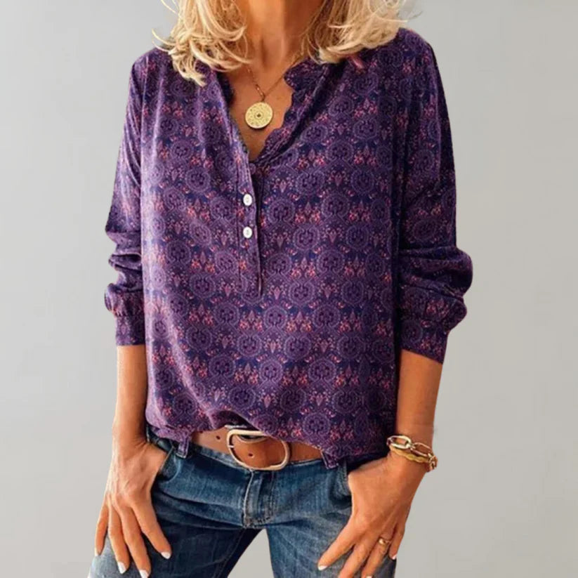 Nanna- Klassische Bluse Lila