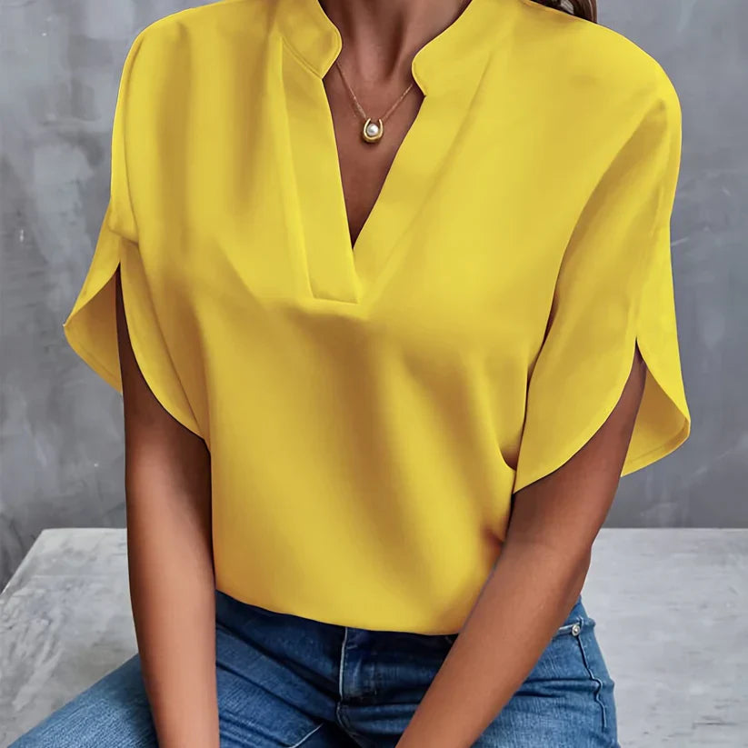Natalie – elegante und leichte bluse für damen Gelb