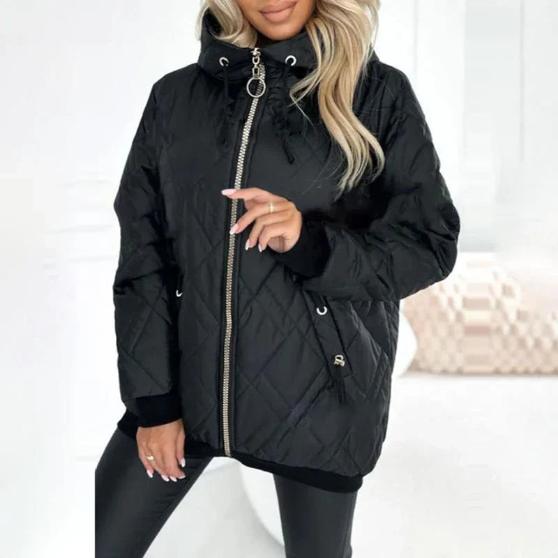 Nathalie - Warmer Charme-Parka Schwarz