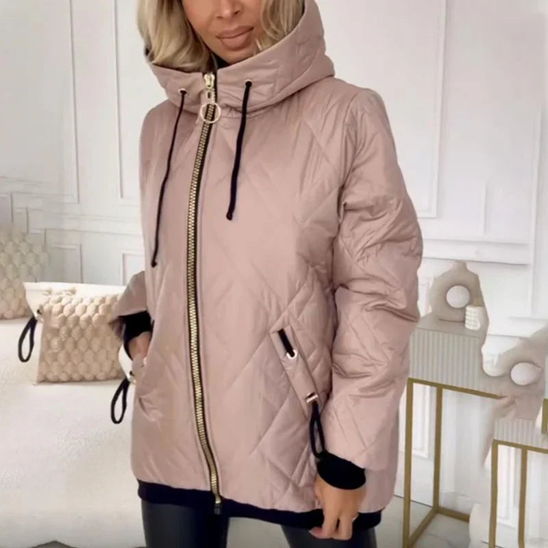 Nathalie - Warmer Charme-Parka pink