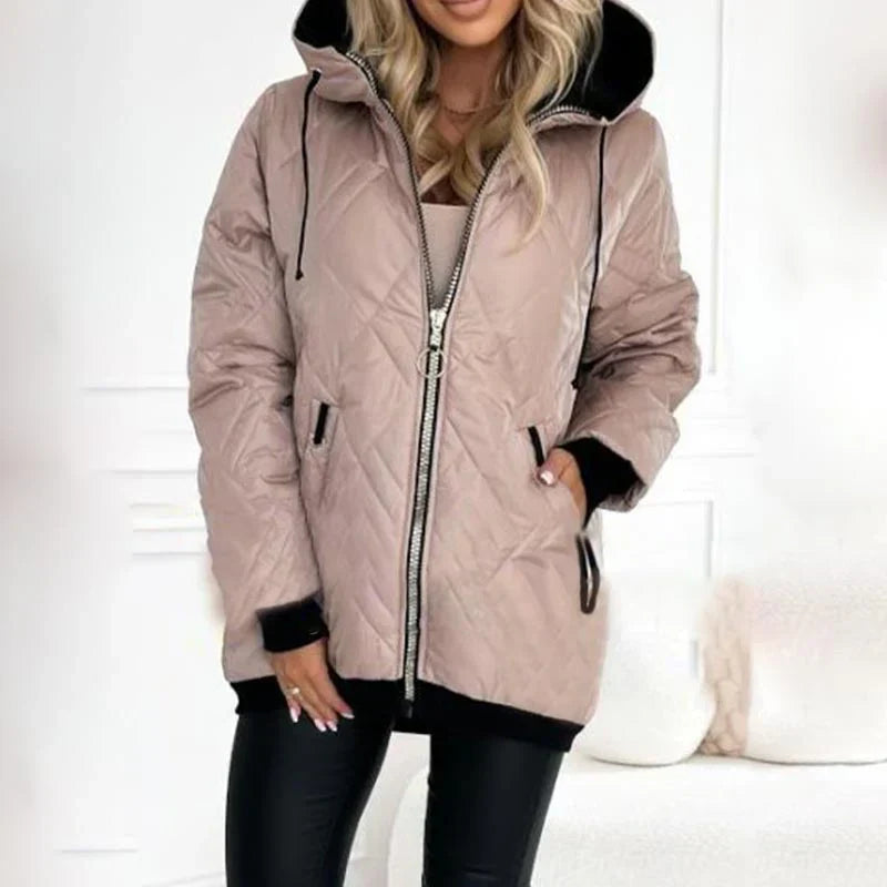 Nathalie - Warmer Charme-Parka pink