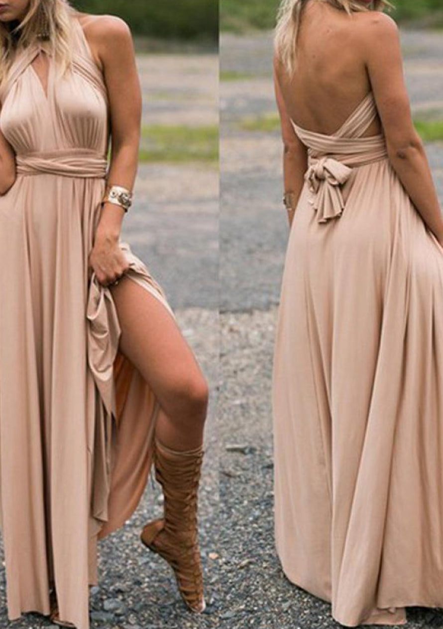 Nessa- Multiway Wickelkleid Aprikose