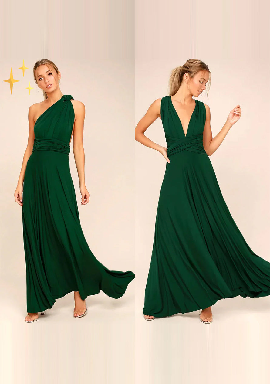 Nessa- Multiway Wickelkleid Dunkelgrün