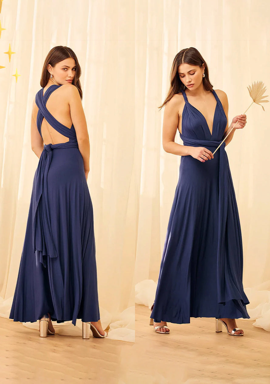 Nessa- Multiway Wickelkleid Marineblau