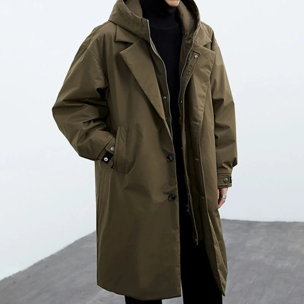 Nick – Wind und Wasserdichte Jacke mit Kapuze Olivgrün