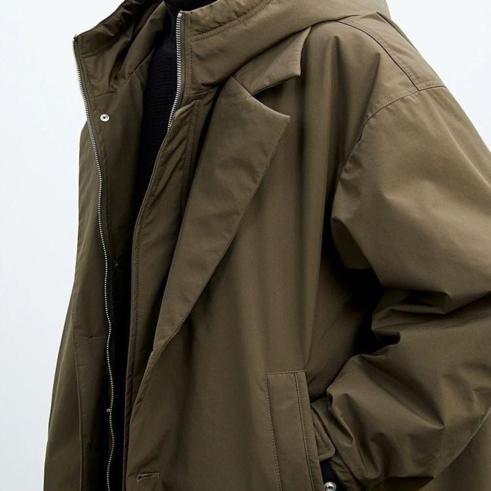 Nick – Wind und Wasserdichte Jacke mit Kapuze Olivgrün