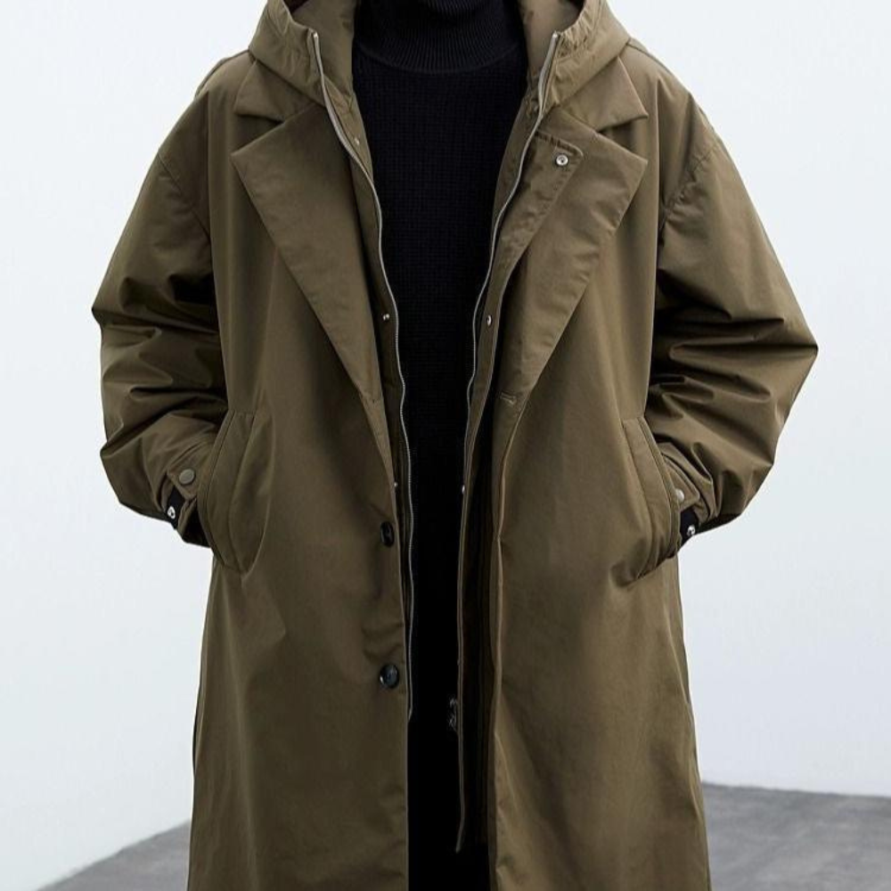 Nick – Wind und Wasserdichte Jacke mit Kapuze Olivgrün