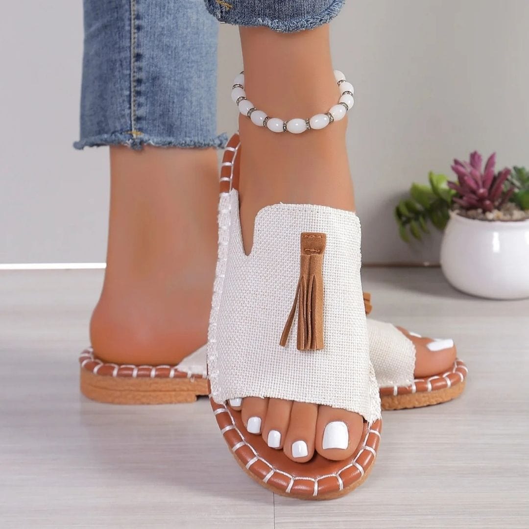 Nicole- elegante modische Damensandalen für den Sommer Weiß 1