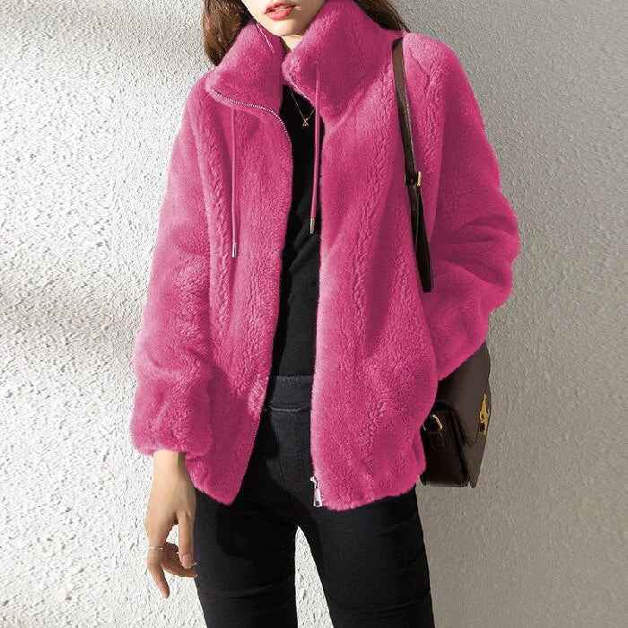 Nika - Damenjacke mit durchgehendem Reißverschluss Rosa
