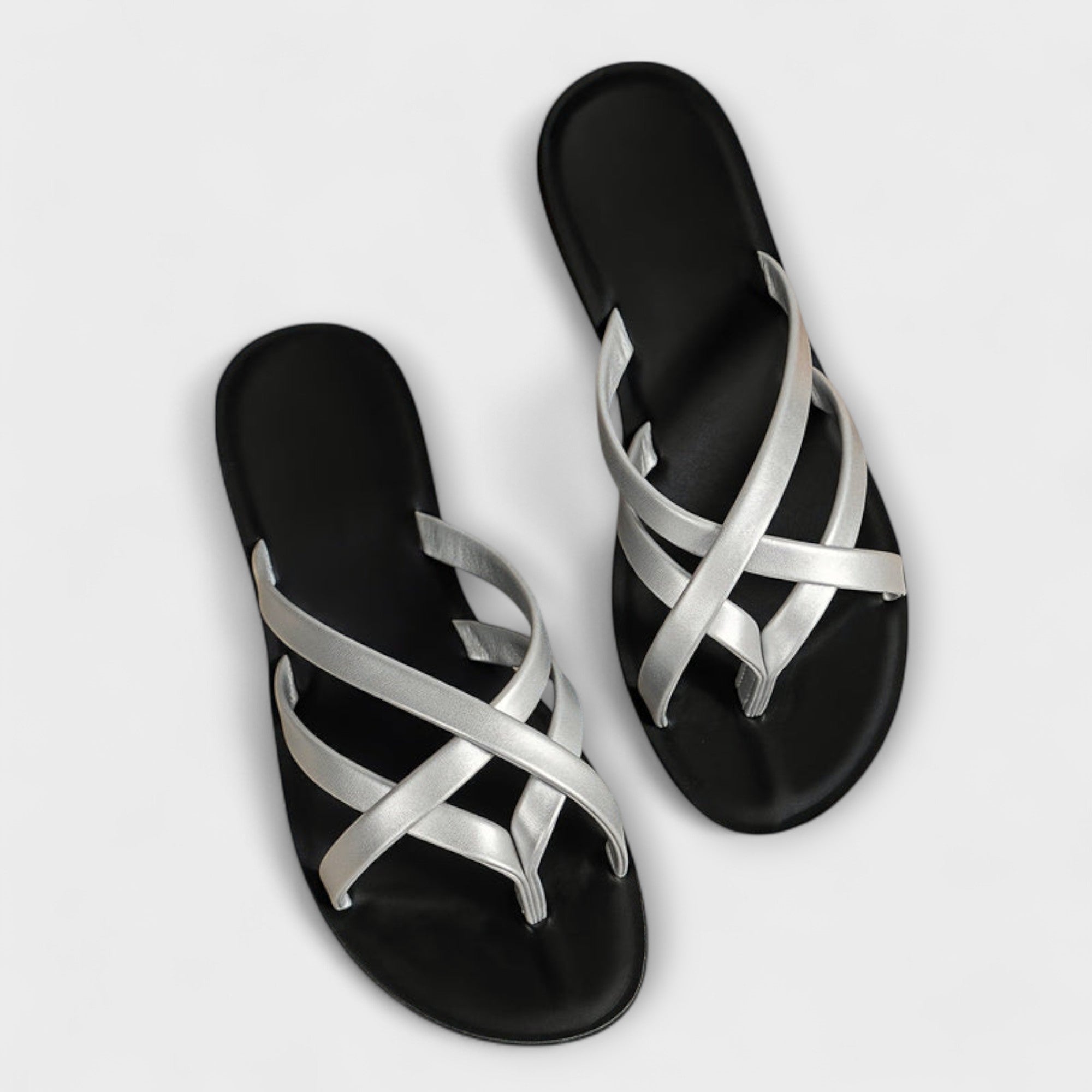 Nina- Bequeme Sandalen Silber 1
