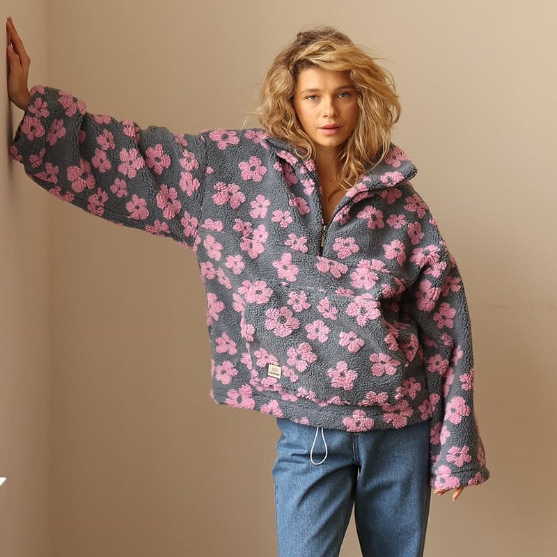Nina - Fleece Varm Bloom Gelb pink