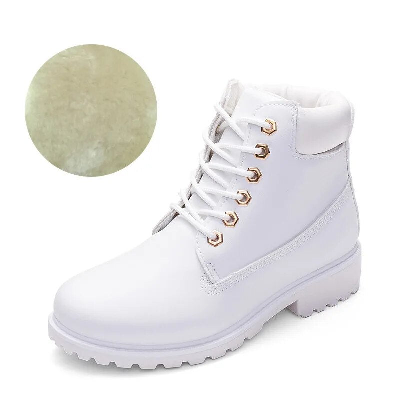 Nyla - Ava Klassische Damen Stiefel weiß