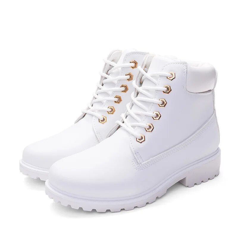 Nyla - Ava Klassische Damen Stiefel weiß