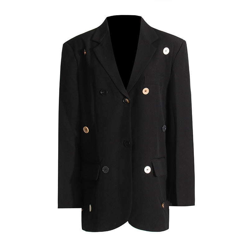 Gabriele – Oversize Blazerjacke Mit Goldenen Knöpfen