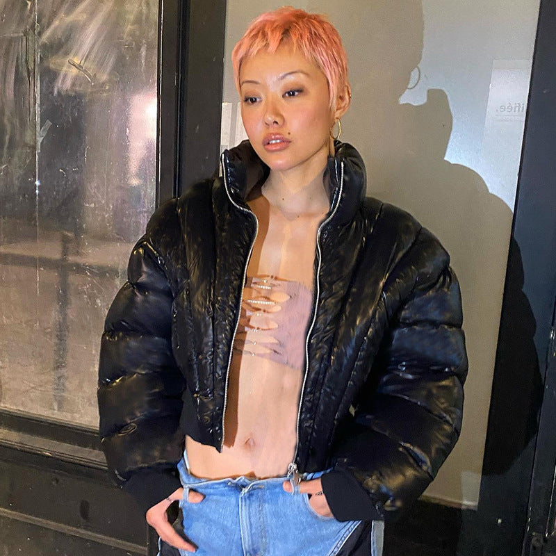 Denise – Modische Kurze Steppjacke Mit Hohem Kragen