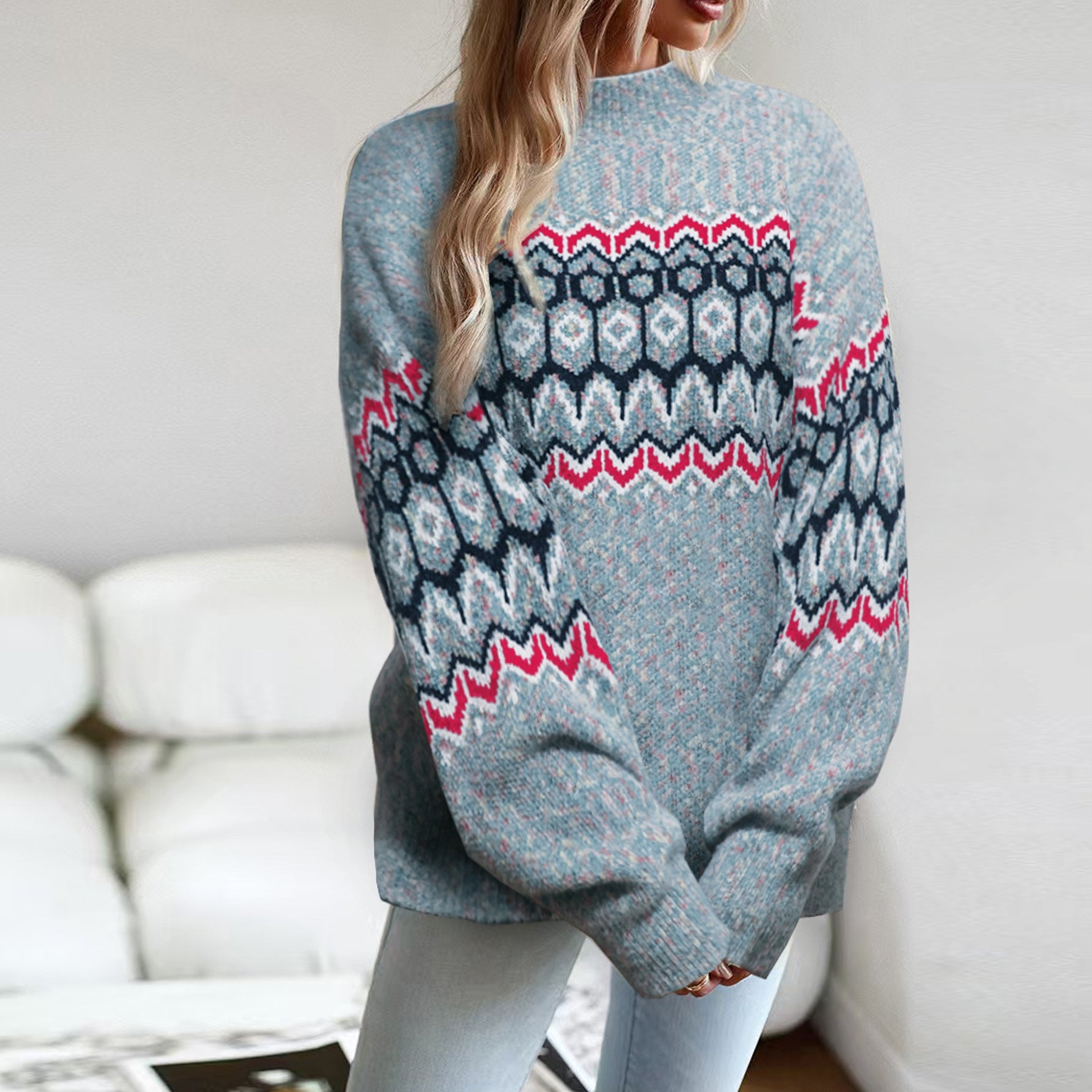 Silke – Pullover Mit Modernem Geometrischem Muster