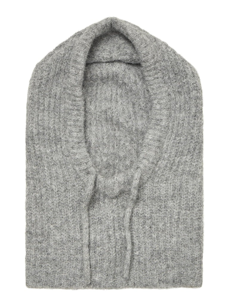 Objekt - Gestrickte Balaclava Dunkelgrau Melange