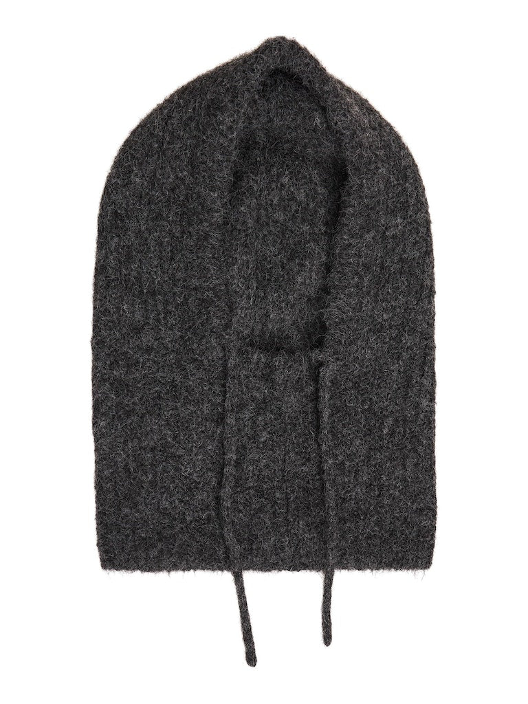 Objekt - Gestrickte Balaclava Dunkelgrau Melange 3