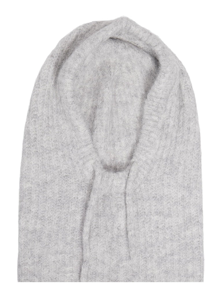 Objekt - Gestrickte Balaclava Hellgrau Melange 1