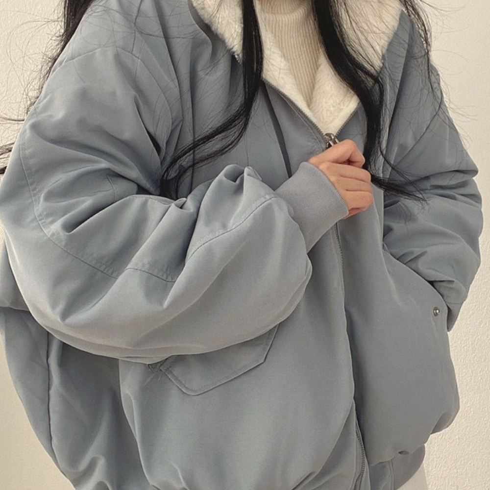 Odalinde - Wendejacke mit Kapuze für Damen Blau