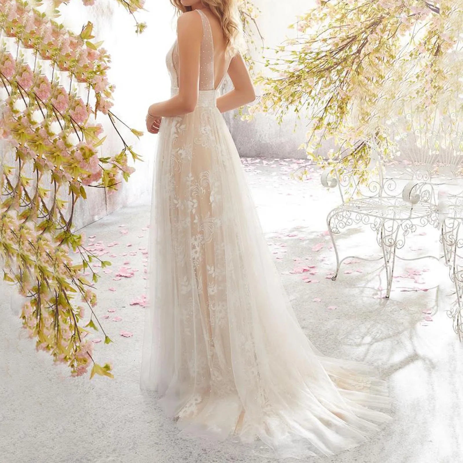 Olivia - Damen Maxi-Kleid WeiB 2