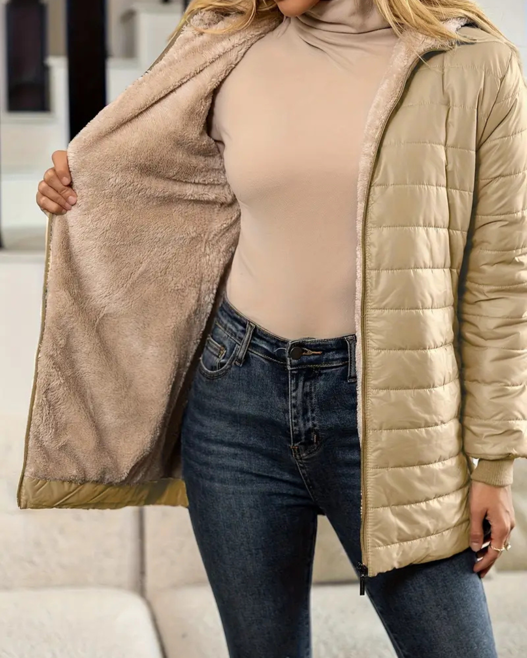 Gesine - Gefütterte Damen Komfort Winterjacke Warm & Weich