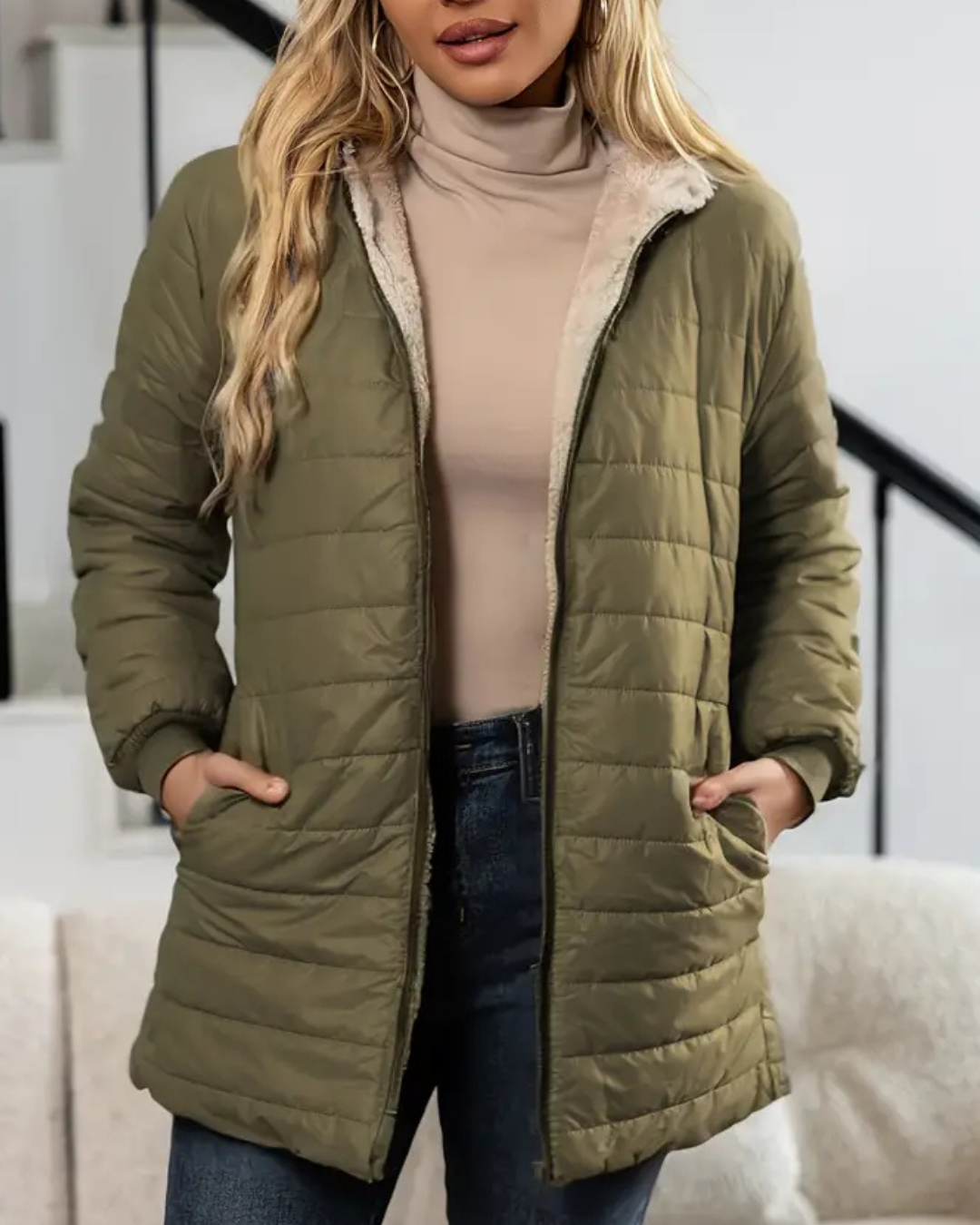 Gesine - Gefütterte Damen Komfort Winterjacke Warm & Weich