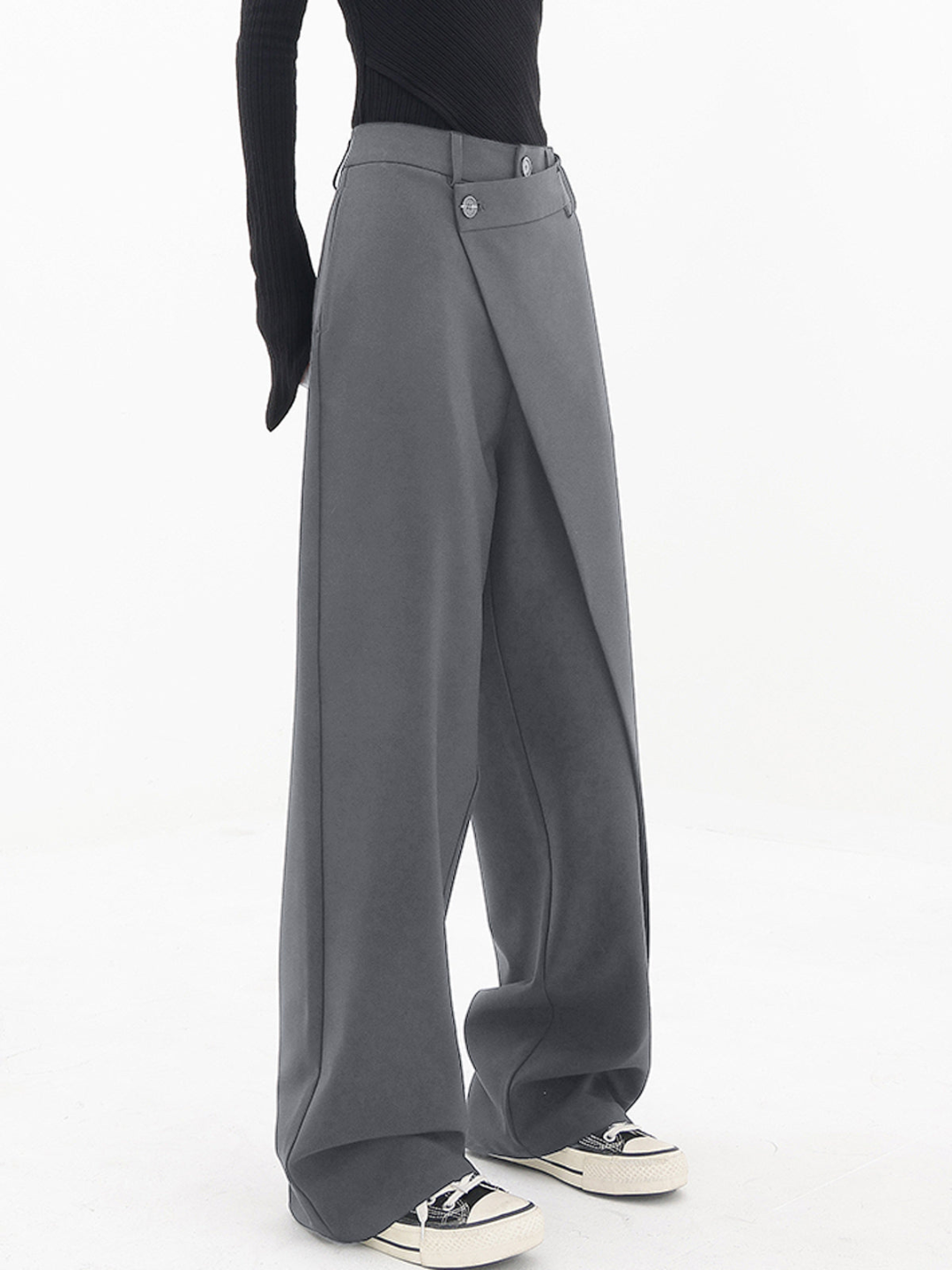 Miriam - Asymmetric Wide-Leg Trousers