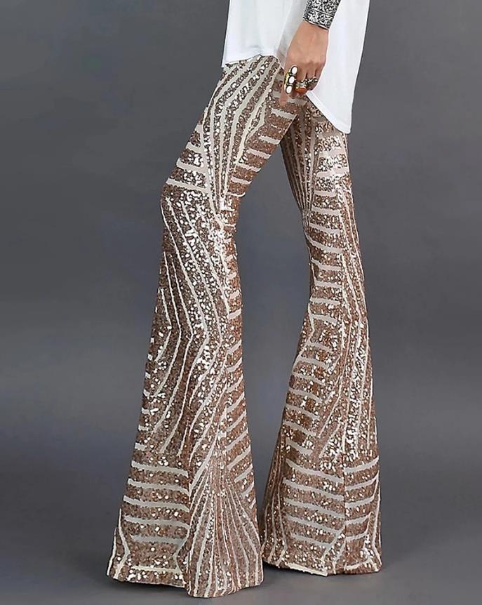 Oriana - Damen Schlaghose mit Glitzer