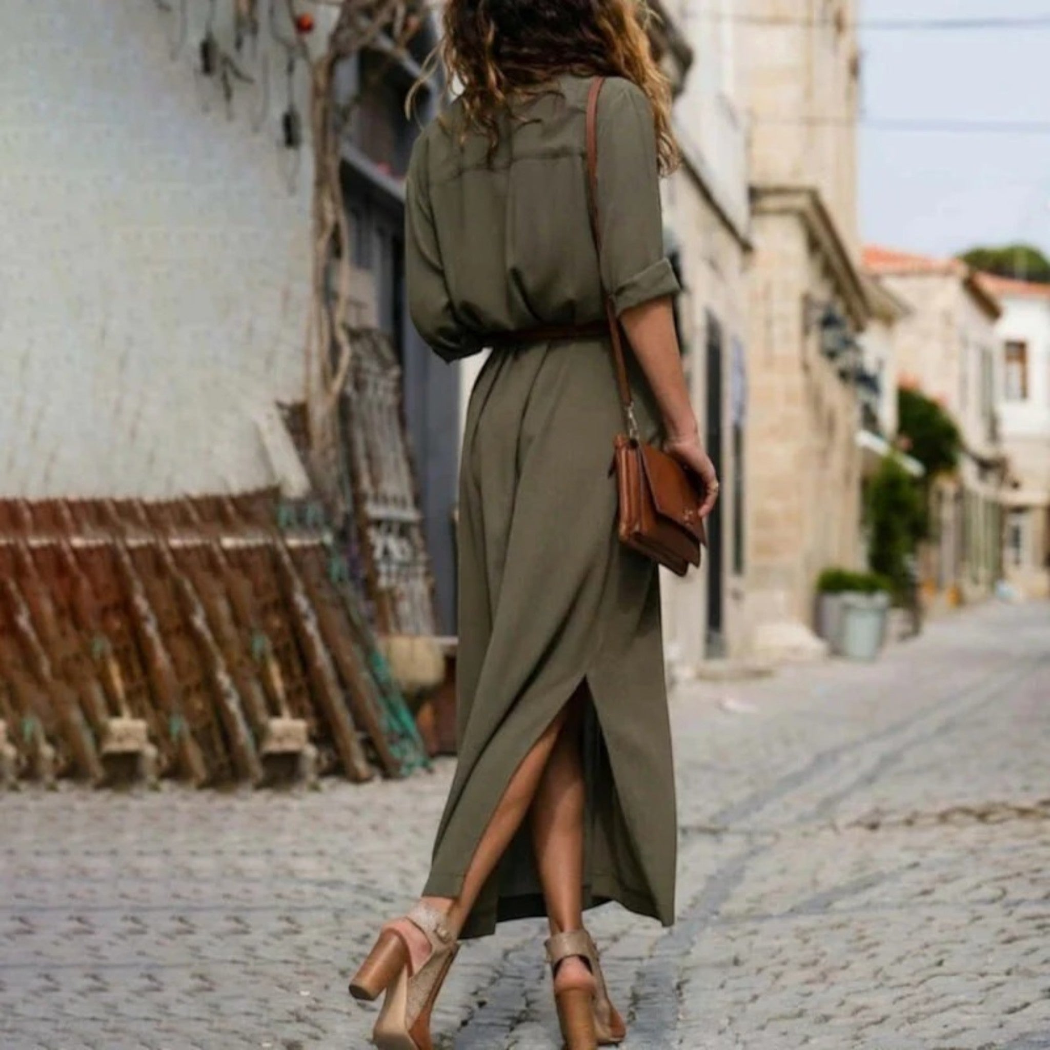 Orysia- Sommerkleid Mit Taschen Für Frauen Grün 1