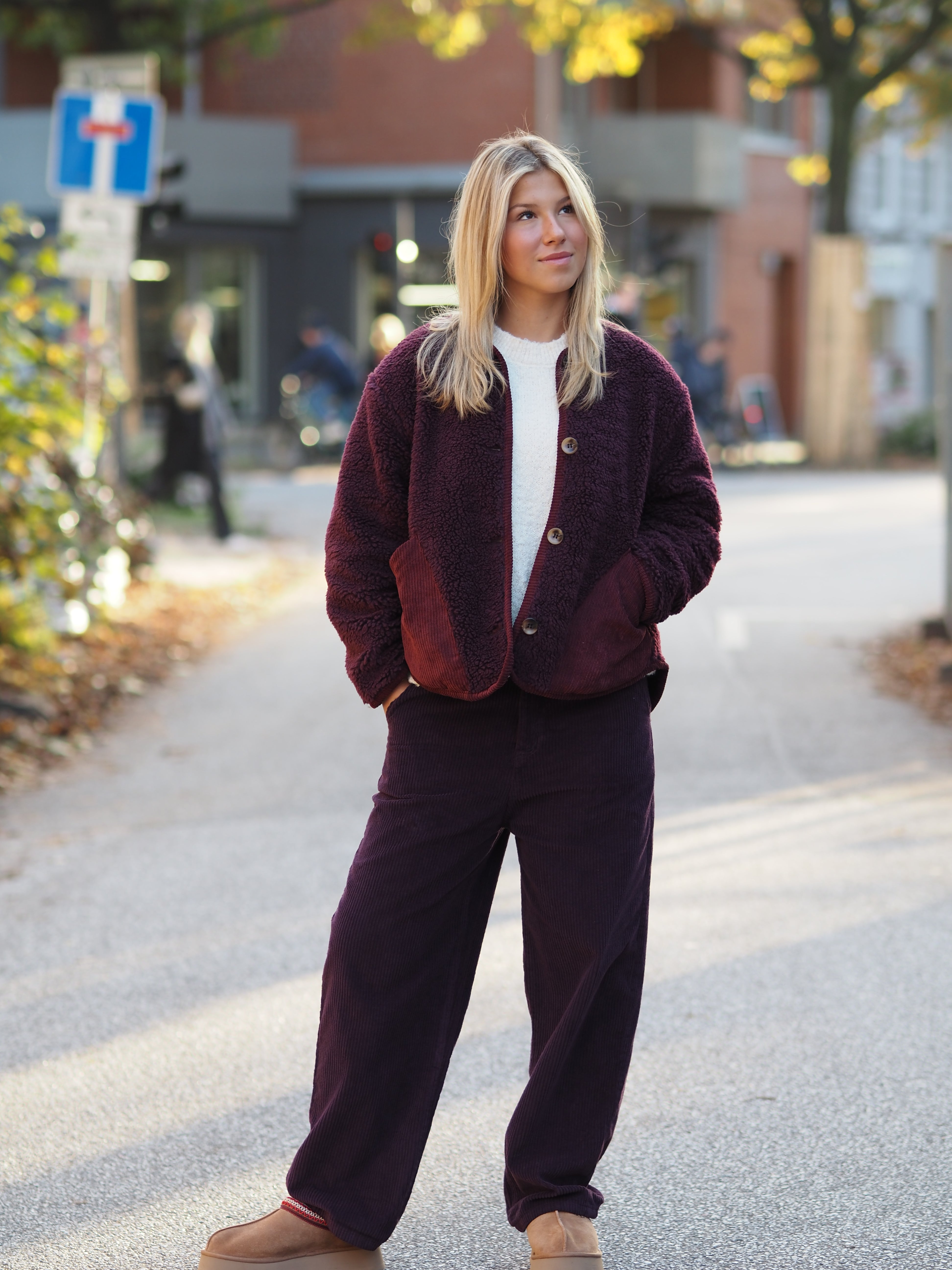 Johanna Paris, Breitcordhose Aubergine