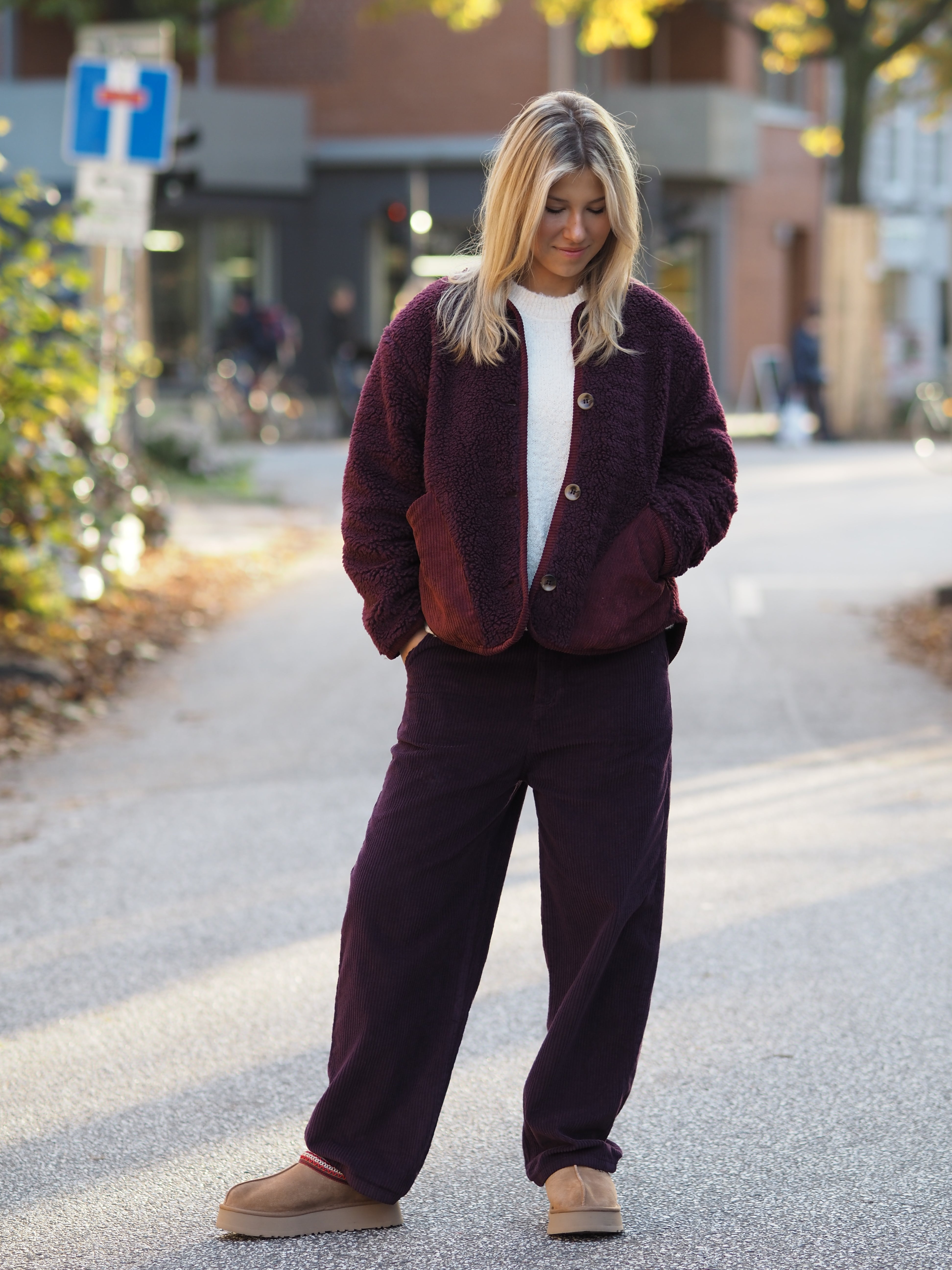 Johanna Paris, Breitcordhose Aubergine