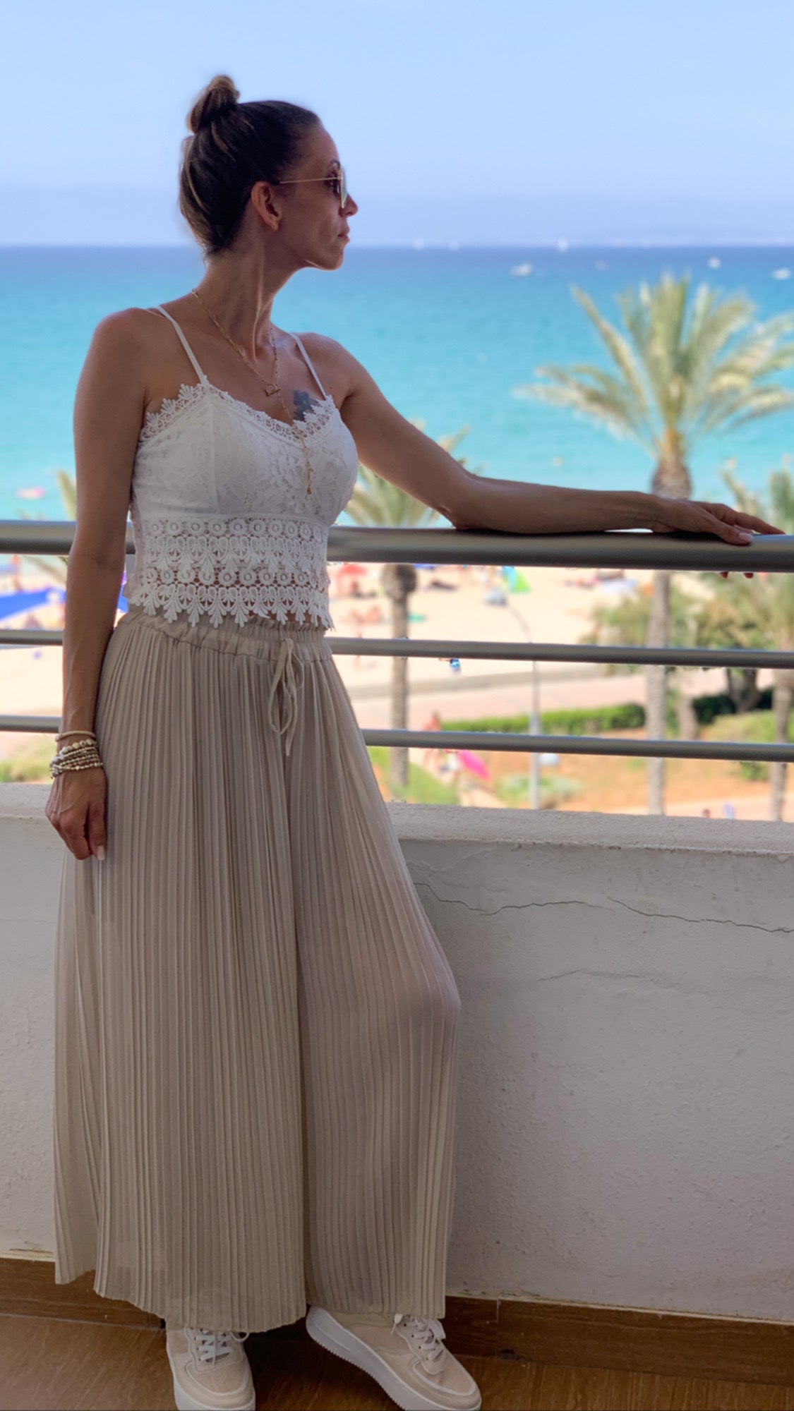 Palmira- Crop Top aus Spitze in Weiß 5