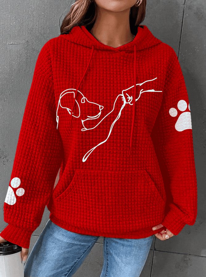 Paola - Bequemer und warmer Kapuzenpullover für Frauen Rot