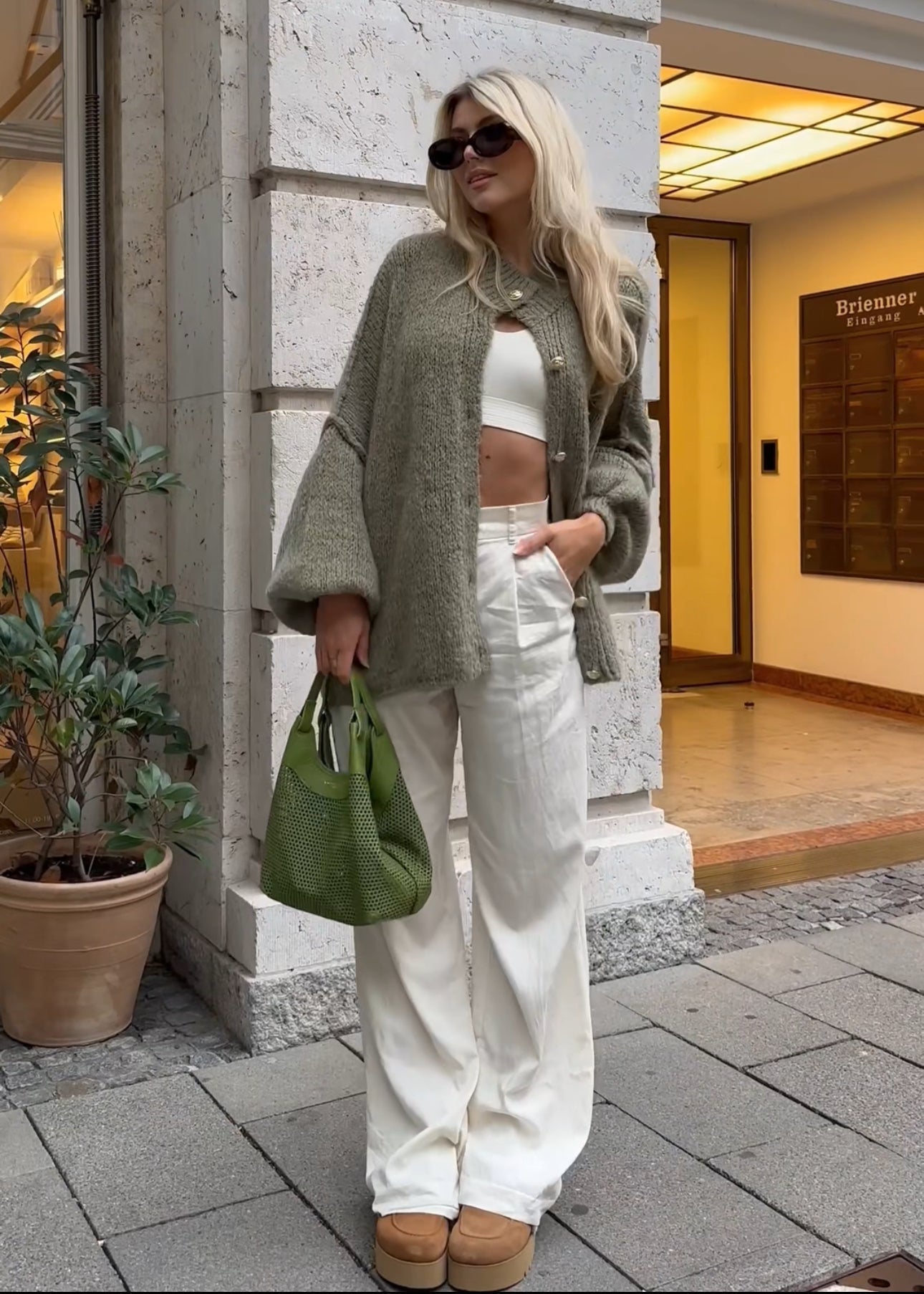 Paola - Oversized Cardigan Damen Weich & Modern Grau