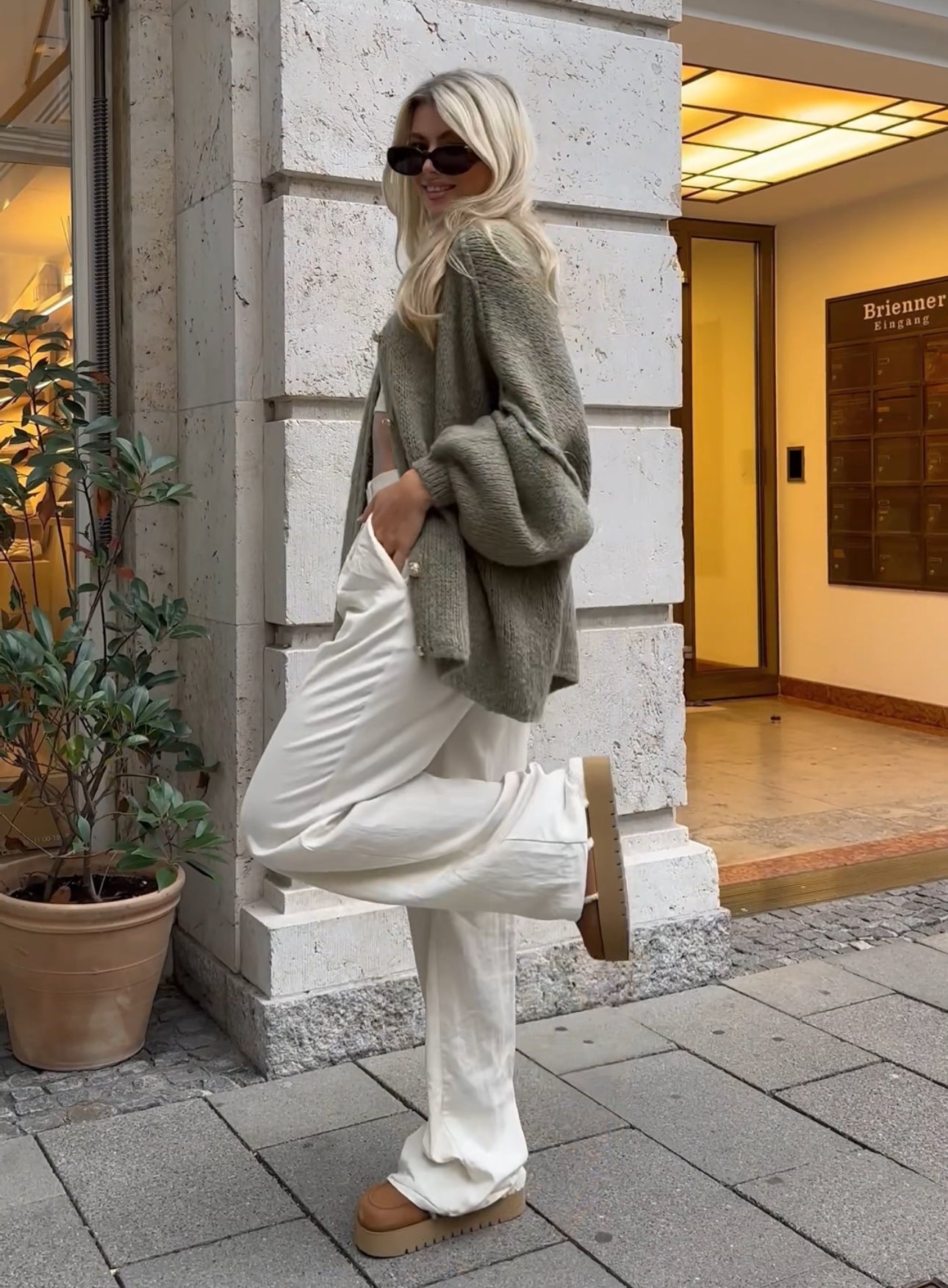 Paola - Oversized Cardigan Damen Weich & Modern Grau