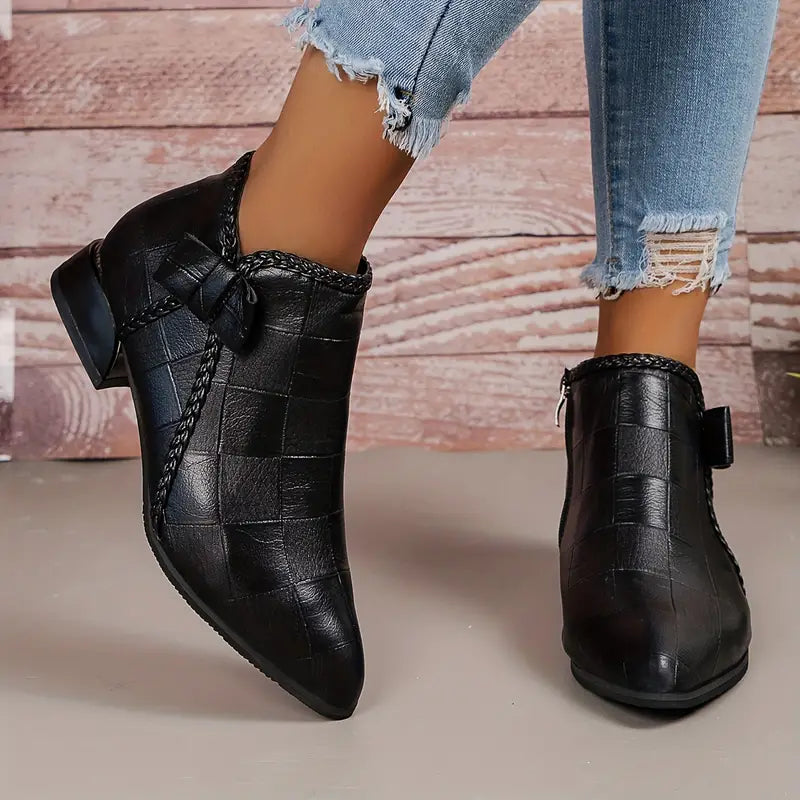 Pauli - Vintage Damen Stiefeletten mit Absatz Schwarz