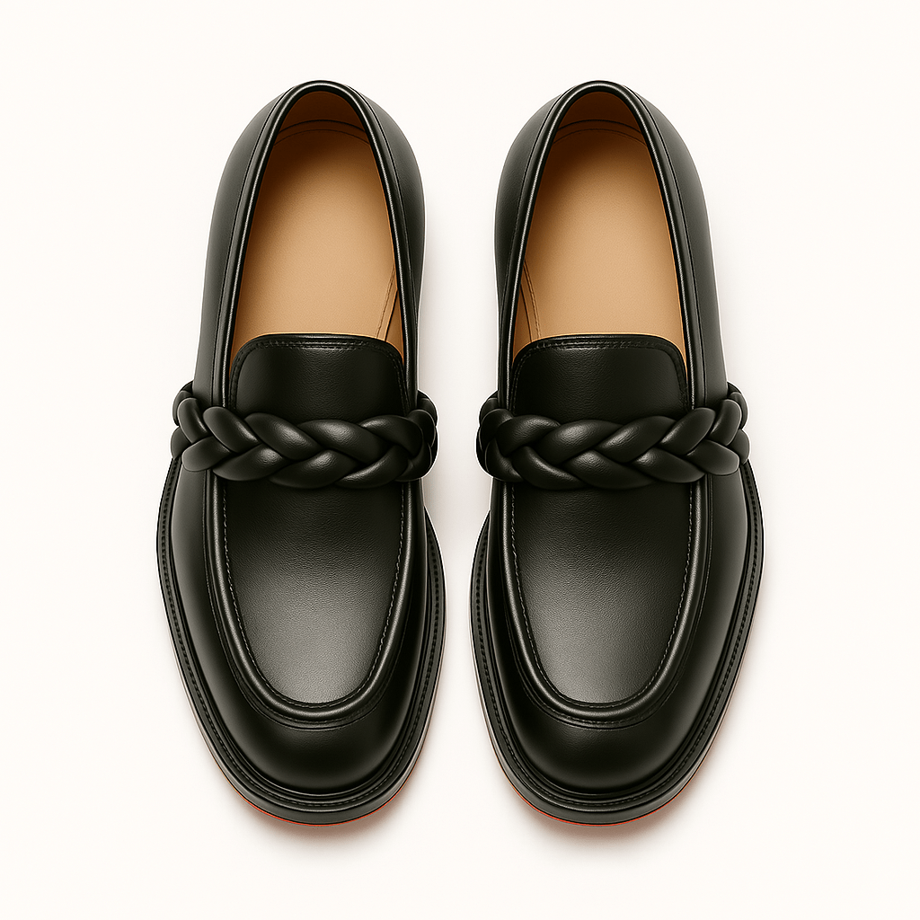 Claudio – Penny Loafer Herren Geflecht Design Edel Look